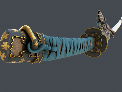 Katana Game Ready Model Modello 3D