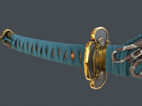 Katana Game Ready Model Modello 3D