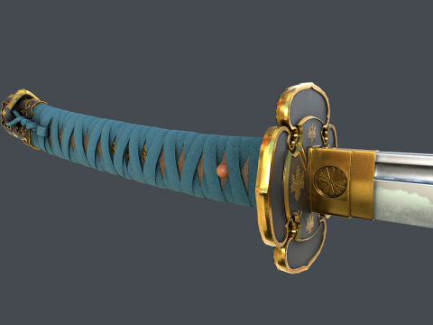 Katana Game Ready Model Modello 3D