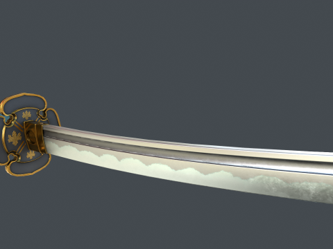 Katana Game Ready Model Modello 3D
