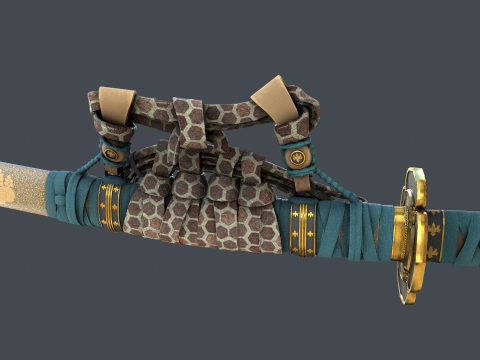 Katana Game Ready Model Modello 3D