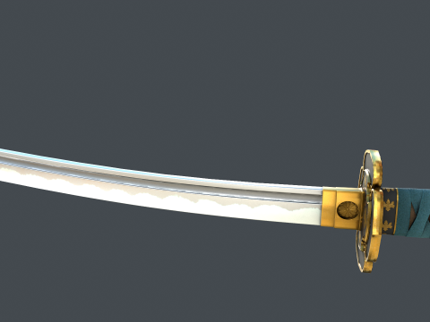 Katana Game Ready Model Modello 3D