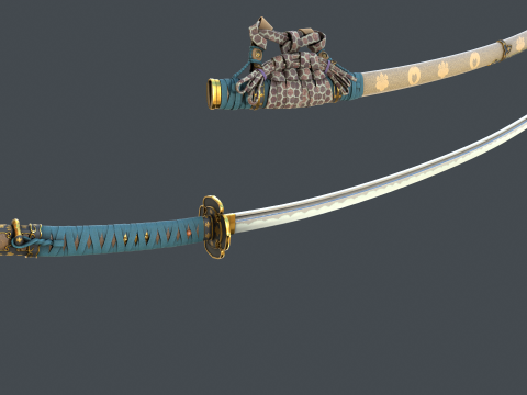 Katana Game Ready Model Modello 3D