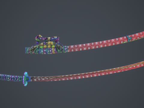 Katana Game Ready Model Modello 3D