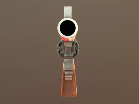 Revolver Game Ready Asset 3D Model