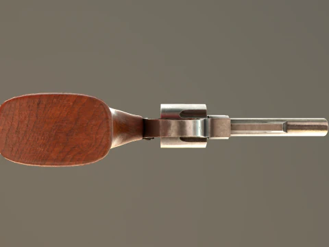 Revolver Game Ready Asset 3D Model