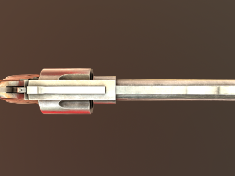 Revolver Game Ready Asset 3D-Modell