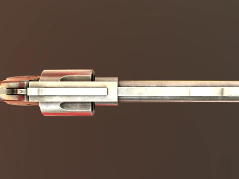 Revolver Game Ready Asset 3D Model
