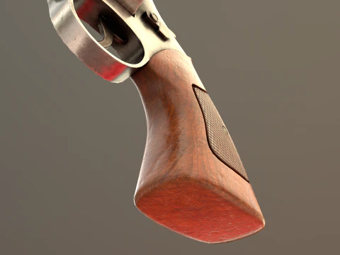 Revolver Game Ready Asset 3D Model