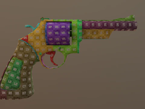 Revolver Game Ready Asset 3D Model