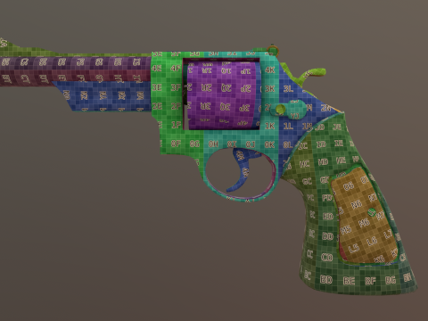 Revolver Game Ready Asset 3D-Modell