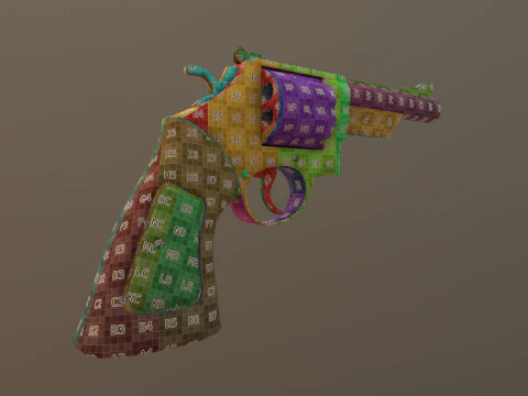 Revolver Game Ready Asset 3D Model