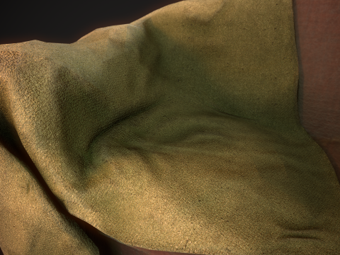 Game Ready Asset Worn Out Sofa 3D Model