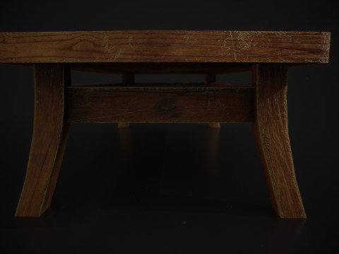 Worn Out Coffee Table 3D Model