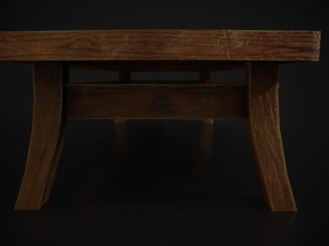 Worn Out Coffee Table 3D Model