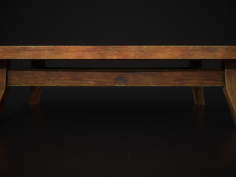 Worn Out Coffee Table 3D Model