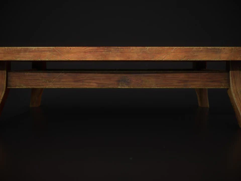 Worn Out Coffee Table 3D Model
