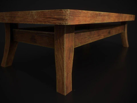 Worn Out Coffee Table 3D Model