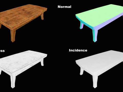 Worn Out Coffee Table 3D Model