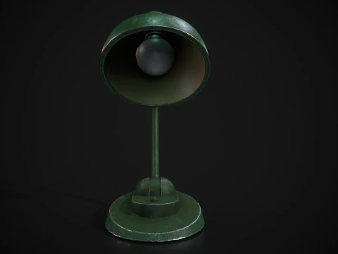 Worn Out Desk Lamp 3D Model