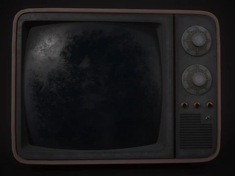 Vecchia televisione Modello 3D