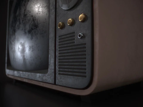 Vecchia televisione Modello 3D