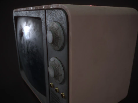 Vecchia televisione Modello 3D
