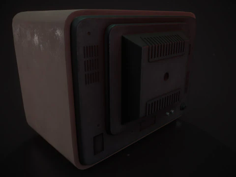 Vecchia televisione Modello 3D