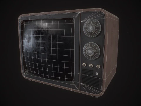 Vecchia televisione Modello 3D
