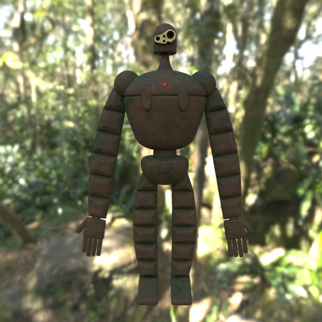 Castle In The Sky Laputa Robot 3Dモデル .c4d .max .obj .3ds .fbx .stl .blend 