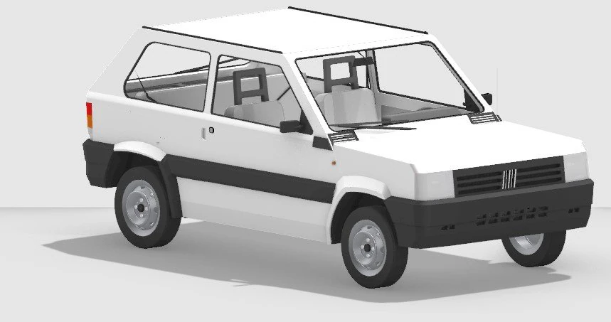 Fiat panda 141 3D Print Model .c4d .max .obj .3ds .fbx .stl .blend 