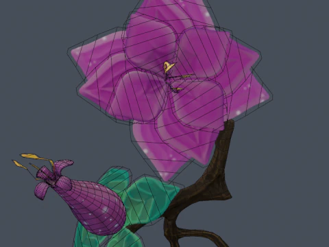 Stylized Flowers 3D Model