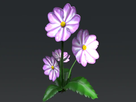 Stilisierte Blumen2 3D Modell