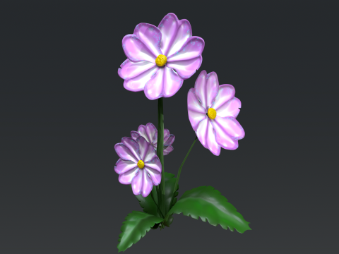 Stylized Flowers2 Model 3D