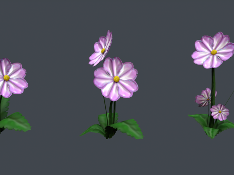 Stylized Flowers2 Model 3D