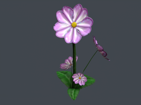 Stylized Flowers2 Model 3D