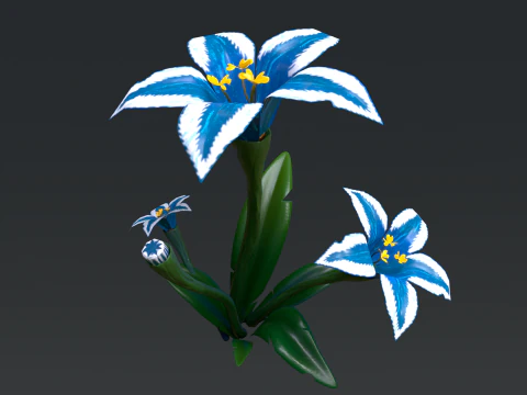 Gestileerde Bloemen3 3D Model