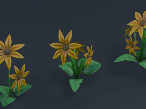 Stylized Flowers4 3D मॉडल