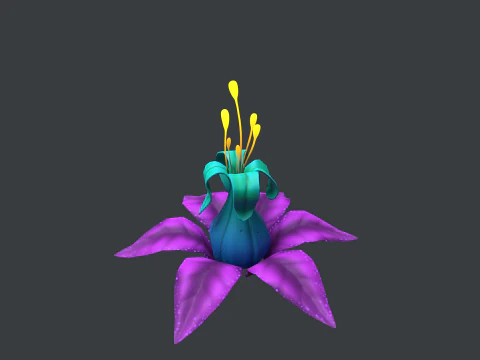 Gestileerde bloemen6 3D Model