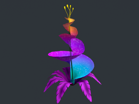 Stylized Flowers7 3D Model