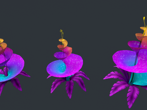 Stylized Flowers7 3D Model