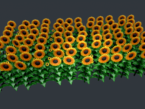 Stylized Flowers 8-9 3D Model