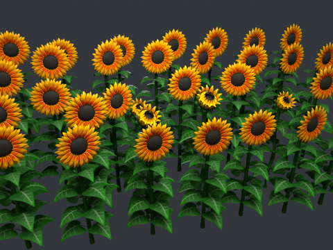 Stylized Flowers 8-9 3D Model