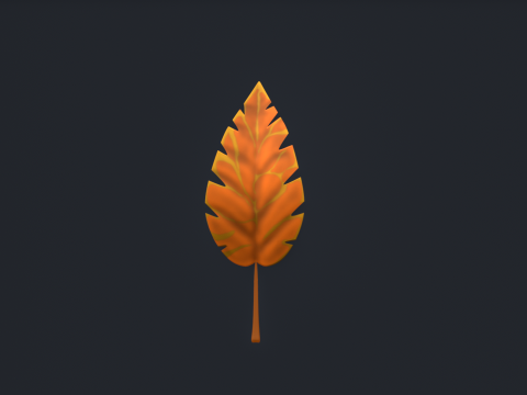 Stylized IMM Leaf Brush Modèle 3D