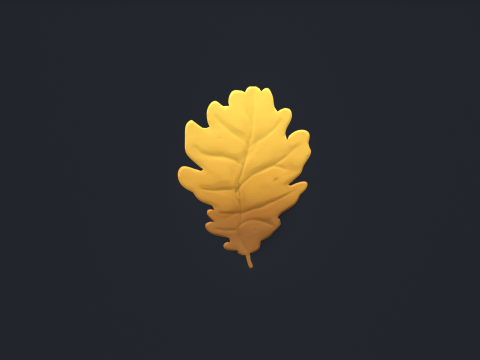 Stylized IMM Leaf Brush Modèle 3D