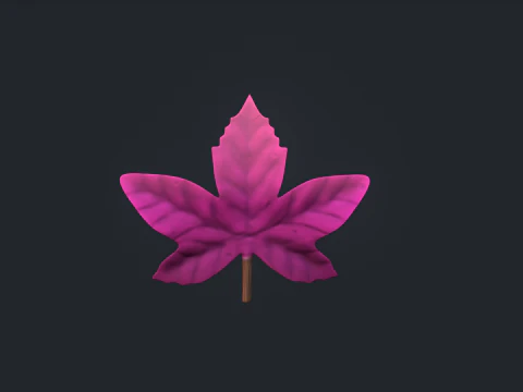 Stylized IMM Leaf Brush 3D Model