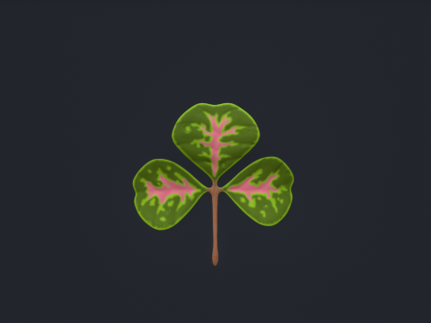 Stylized IMM Leaf Brush Modèle 3D