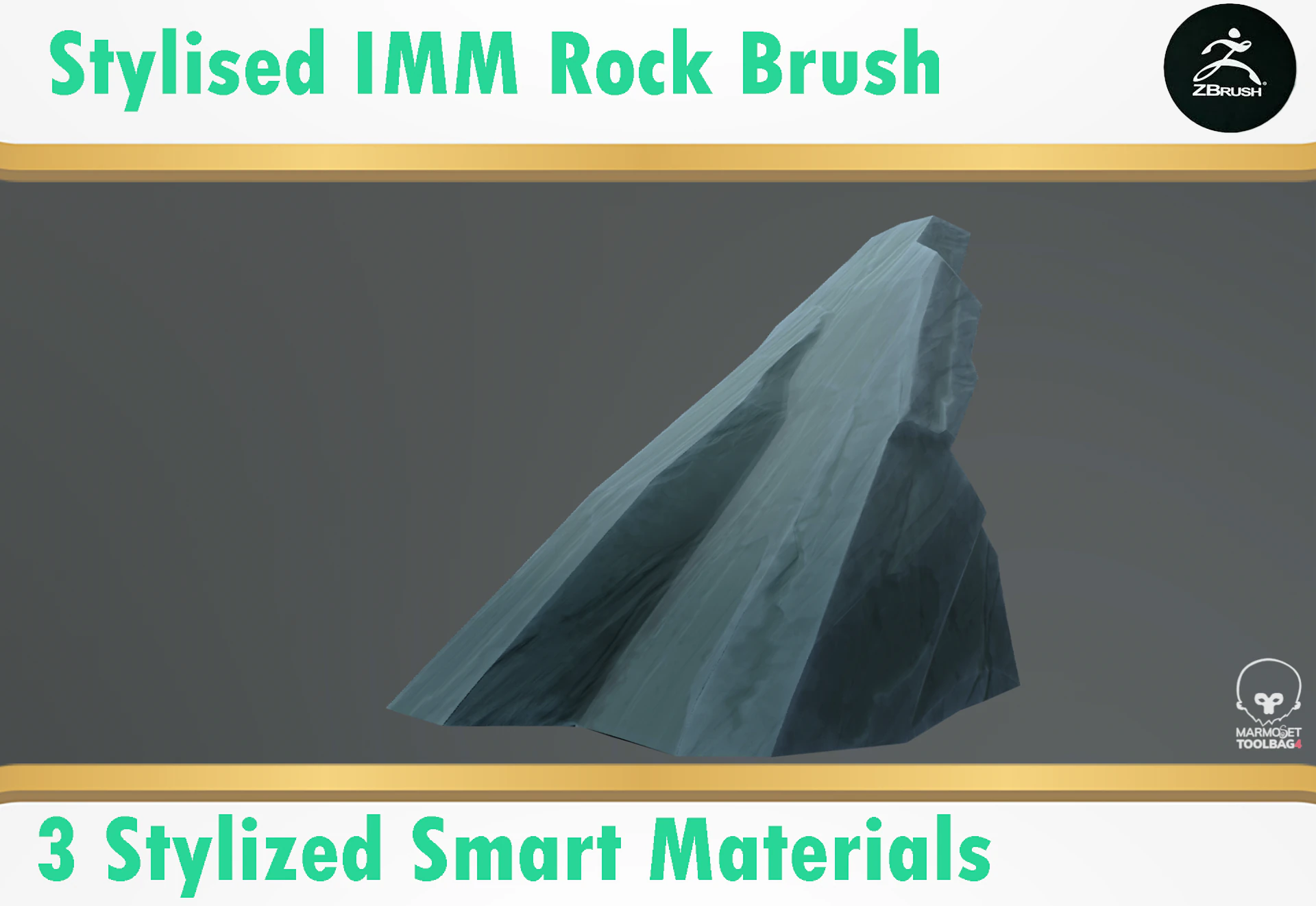 Stylized Rock Brush 3D Model .c4d .max .obj .3ds .fbx .stl .blend
