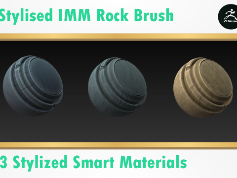 Stylized Rock Brush 3D मॉडल