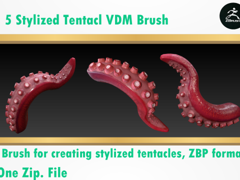 Stylized Tentacl Brush 3D 모델